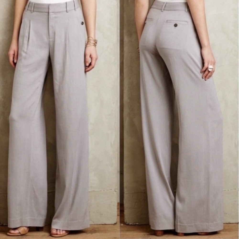 Anthropologie | NWT Cartonnier Verso Pleated Wide Leg Pants in Gray 6